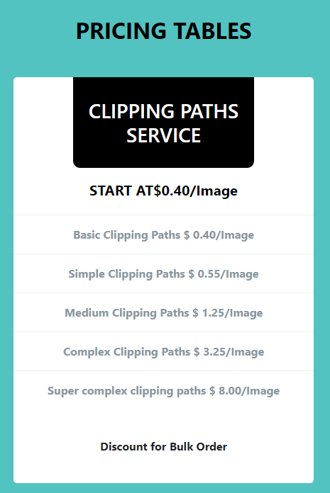 clipping-path-service-price-list
