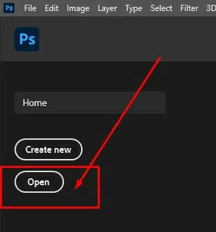 how to open image in photoshop