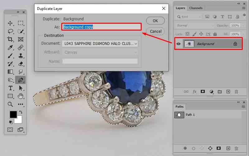 Make duplicate layer in photoshop