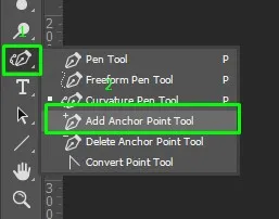 Add anchor point tool in photoshop
