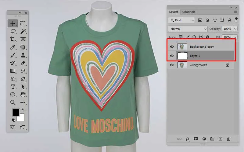 invisible mannequin in Photoshop