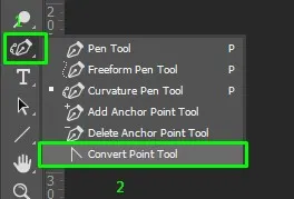 Convert point tool in photoshop