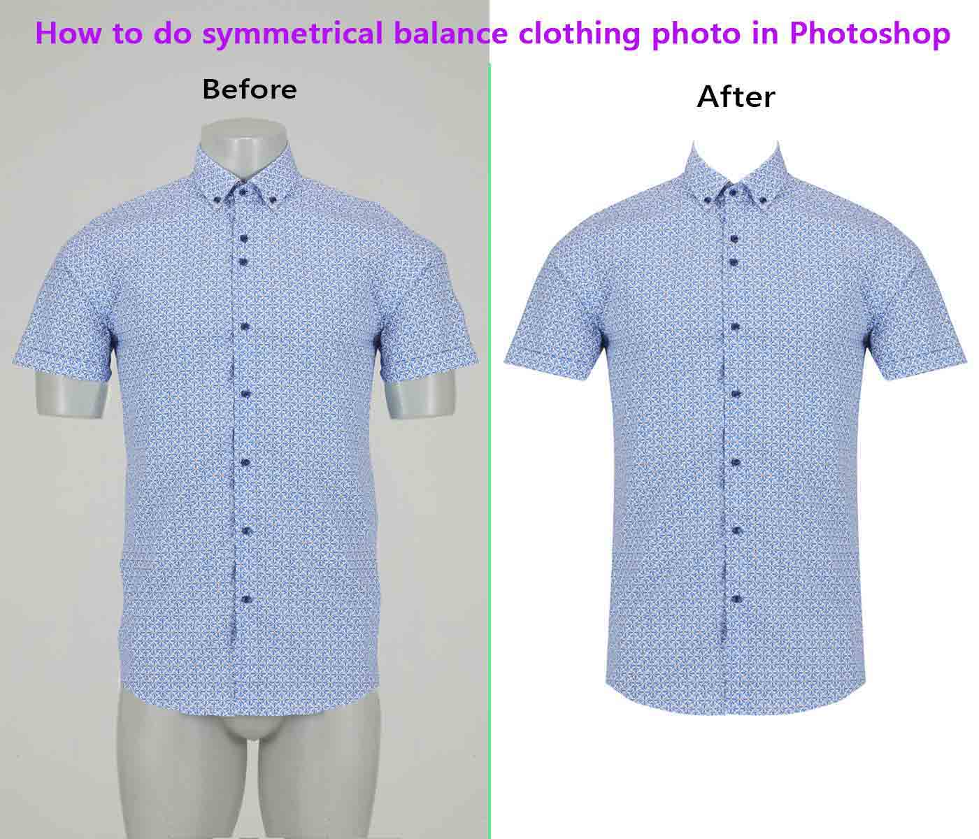 How to do symmetrical balance clothing photo in Photoshop