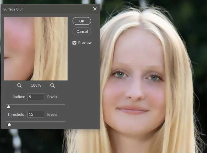 Add Surface Blur In Adobe Photoshop