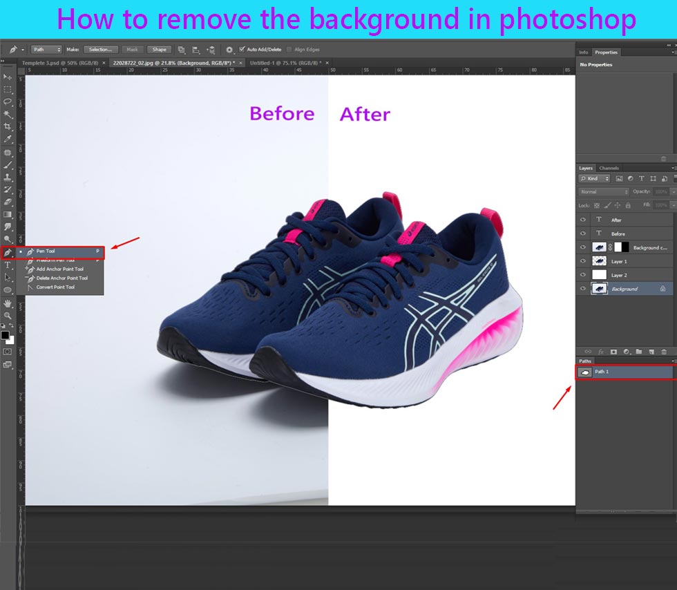 how to remove the background in Photoshop