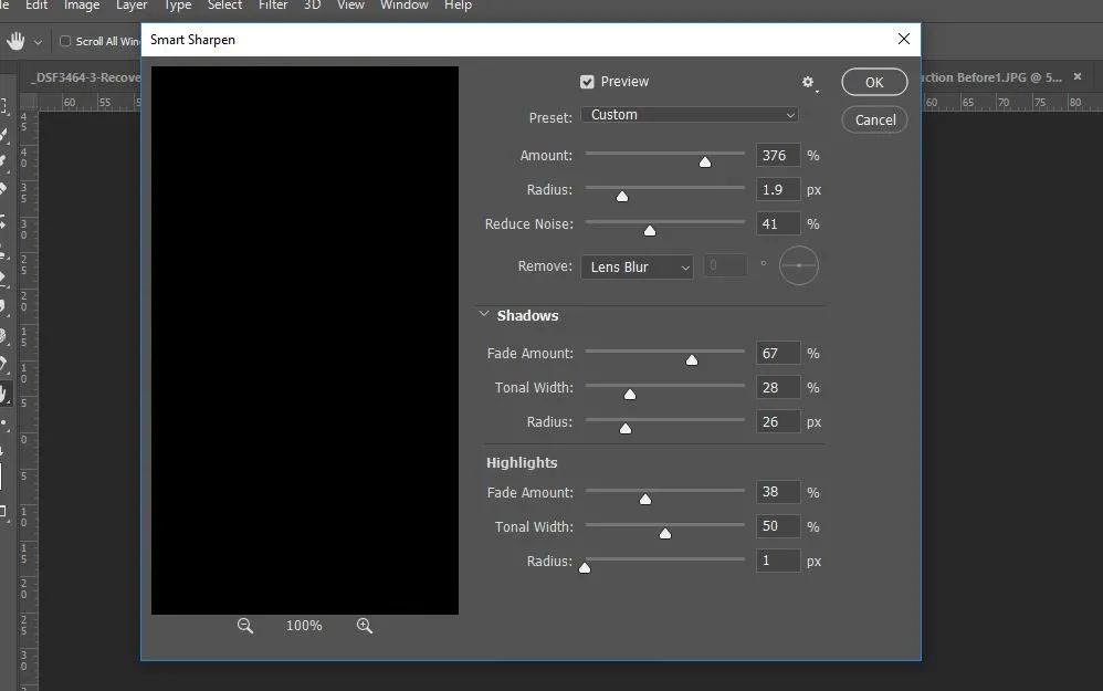 Low-Resolution Images Sharpening editing steps