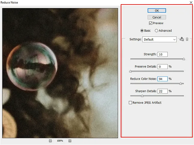 Low-Resolution Images Noise Reduction Editing