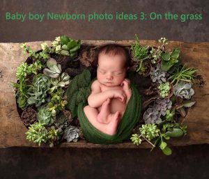 newborn photo ideas on the grass