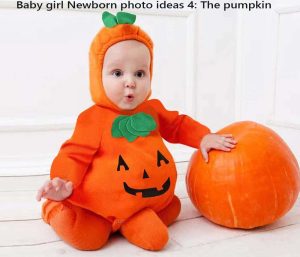 Newborn photo ideas with pumpkin