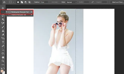 how to use Marquee Tool in photo shop