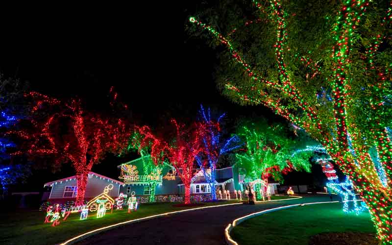 Christmas lights photography ideas