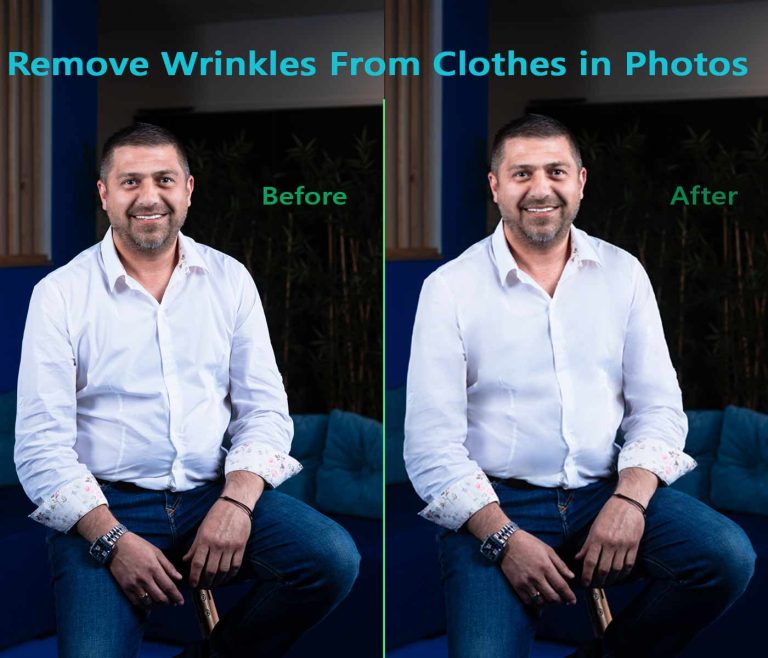 Remove wrinkles from clothes in photos