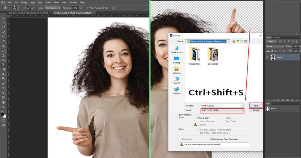 Go Over the Entire Background and Save the Cut-Out as PNG