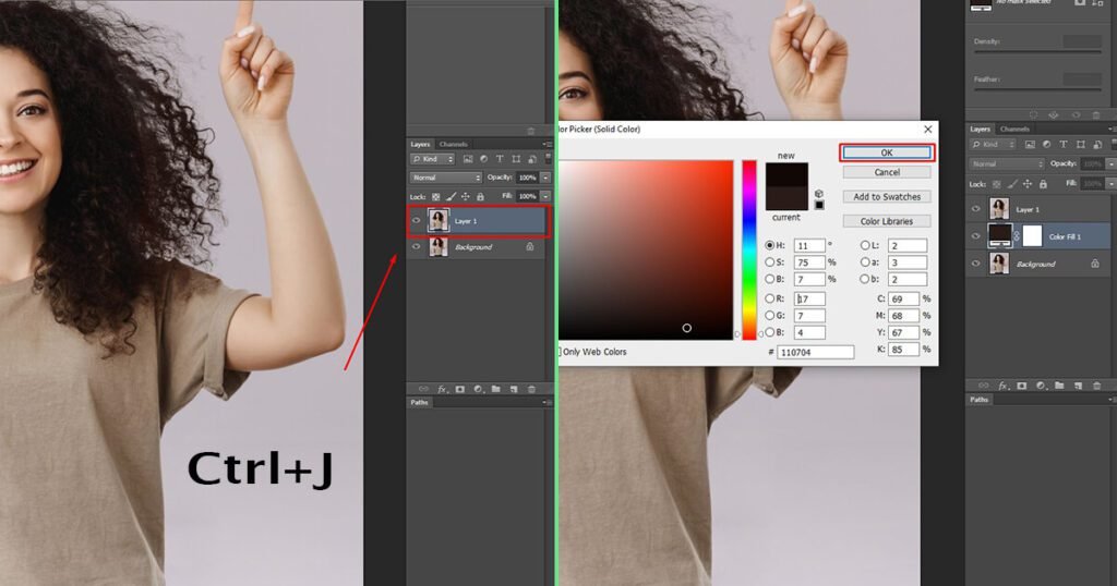 Prepare the Layers and Choose a Color