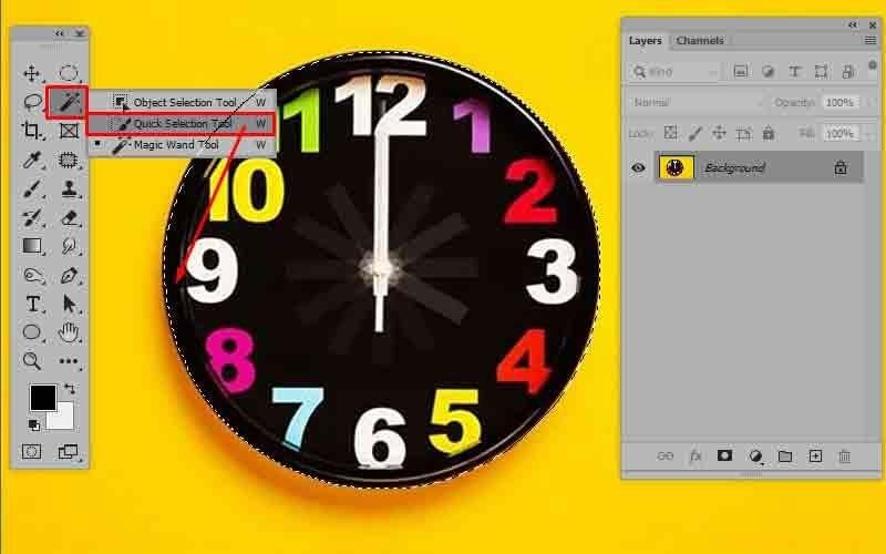begin Your Selection to make transparent background Step transparent background without modifying