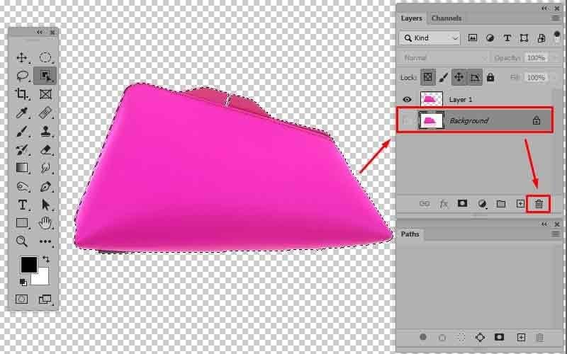 View the selection Subject in a new layer and save the file selection Subject in new layer